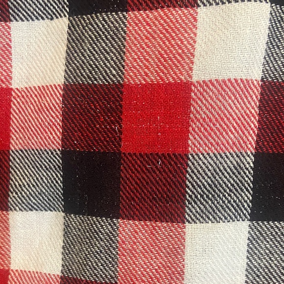 Talbots Red, White and Black Checkered Shirt Size Medium - Picture 6 of 7